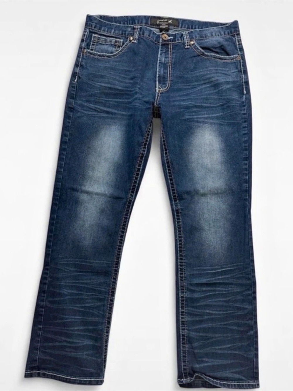 True Luck Jeans Men's Bootcut Blue Waist 36/32 Like New